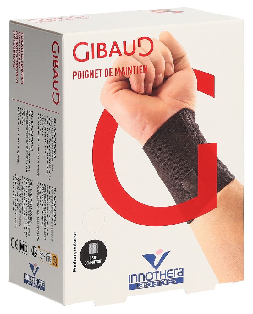 GIBAUD Bracelet Soutien T4 19-21cm | Noir