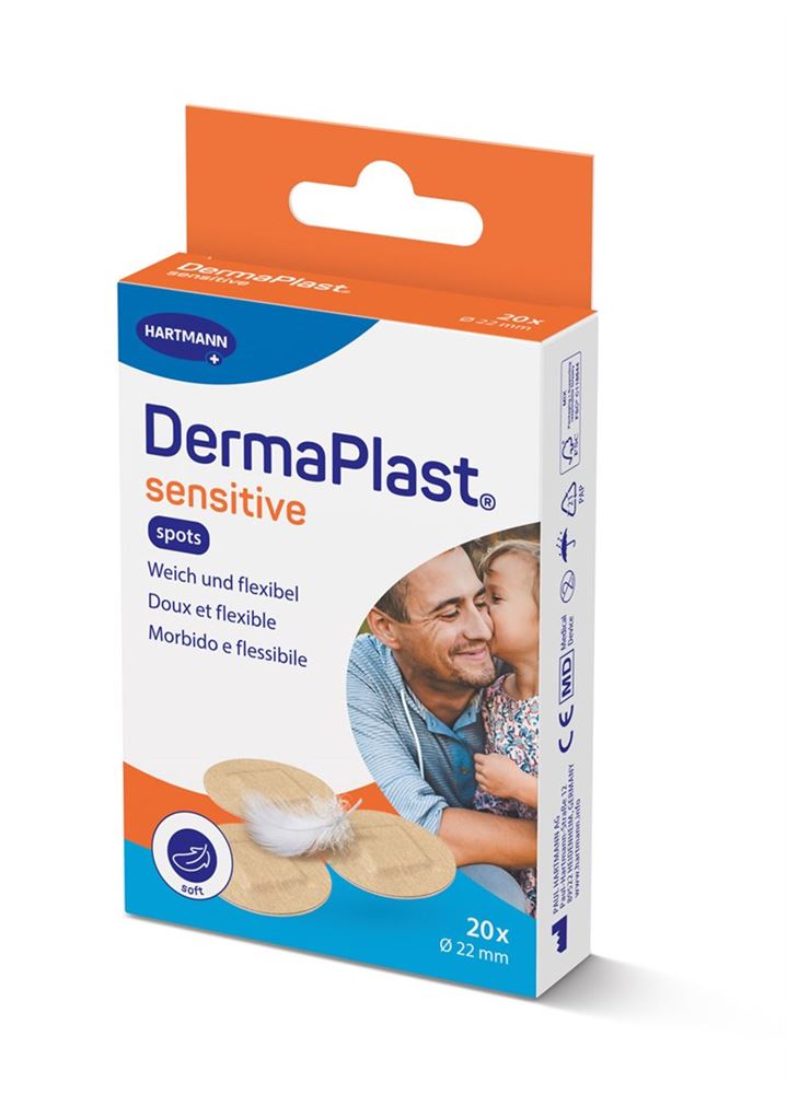 DERMAPLAST Sensitive Spots 22mm | 20 pièces