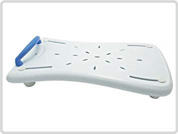 SUNDO Planche de Baignoire PLUS 78x35cm Blanc Poignée Bleue