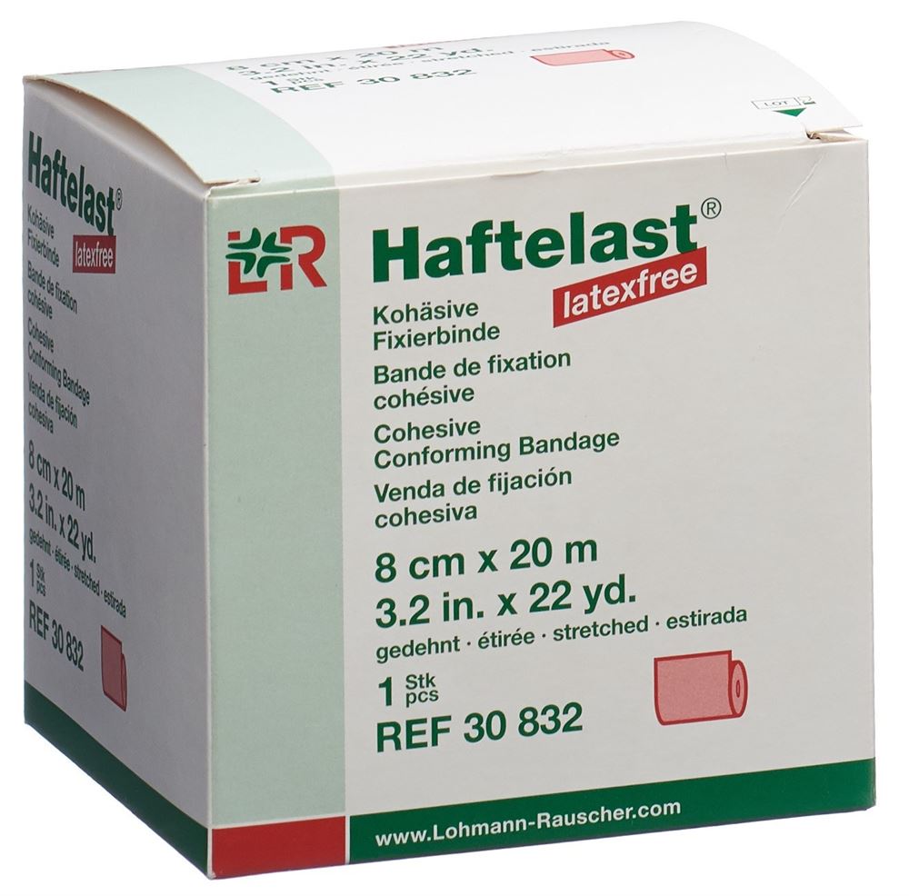 HAFTELAST Bandage Cohesif 8x20cm Rouge | Fixation
