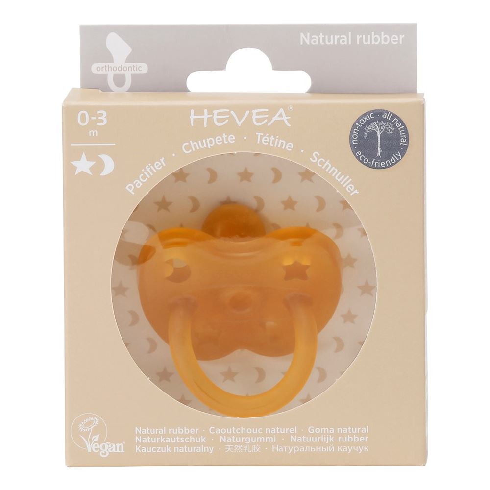 HEVEA Schnuller Star &amp; Moon 0-3M | Tétine Ortho Bébé
