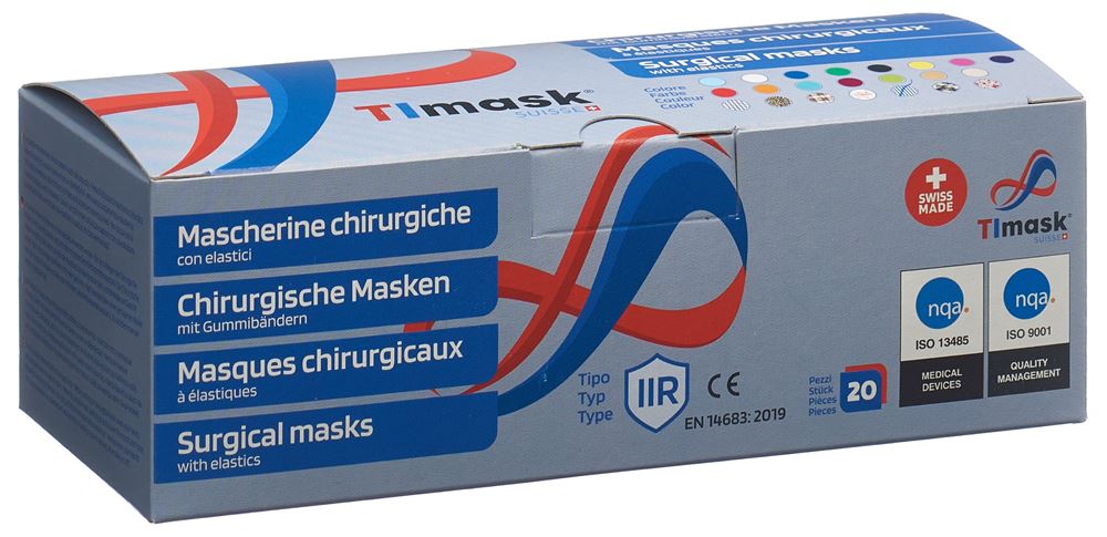 TIMASK Masque IIR Élégance 20 pièces | Jet Médical