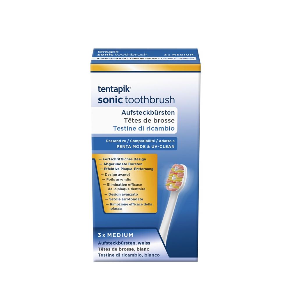 TENTAPIK Brossettes Medium White | 3 pièces