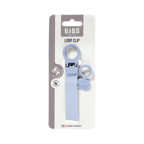BIBS Clip Sucette Dusty Blue | Attache Bébé