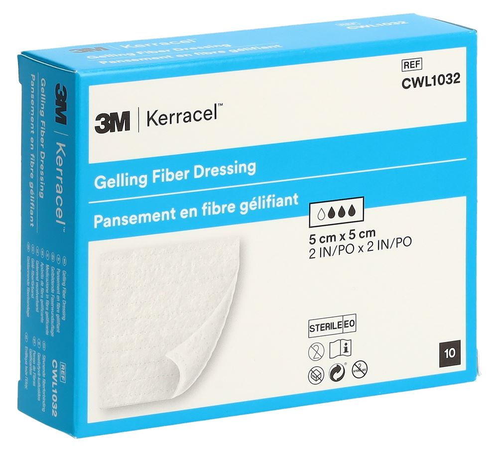 KERRACEL Gel Pansement Fibre | 5x5cm, 10 pièces