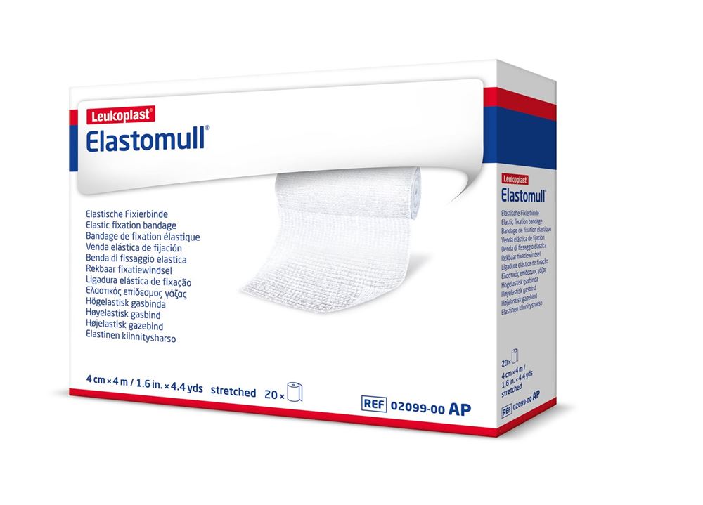 ELASTOMULL Bande Gaze Blanche 4cmx4m | 20 pièces