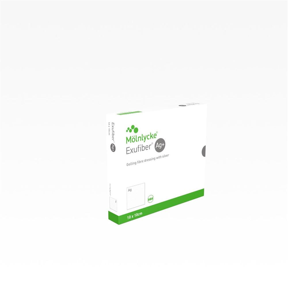 EXUFIBER Ag+ Pansement 10x10cm | 10 pièces