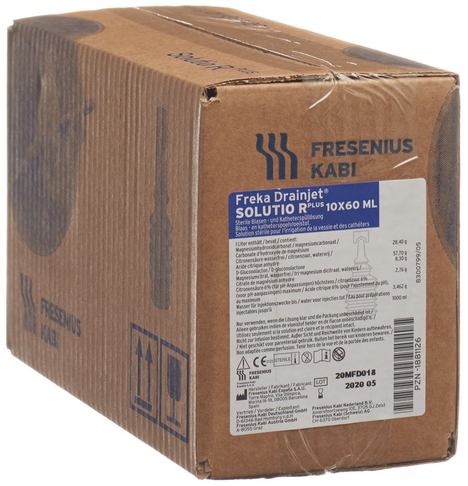 FREKA Drainjet Solution Rinçage Cathéter 60ml | 10 unités