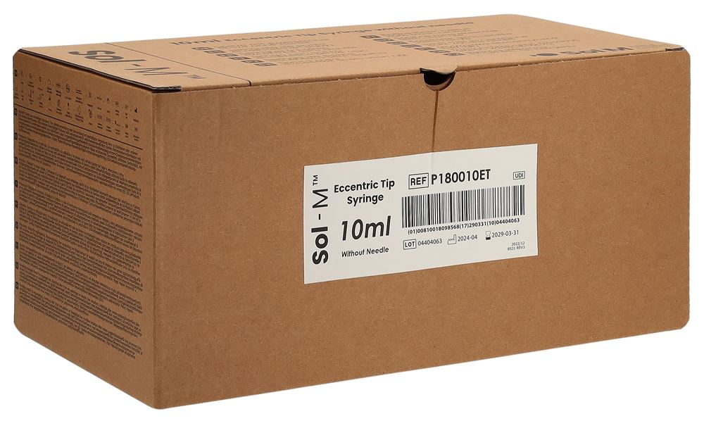 SOL-M Seringue EccentricTip 10ml | 100 pièces
