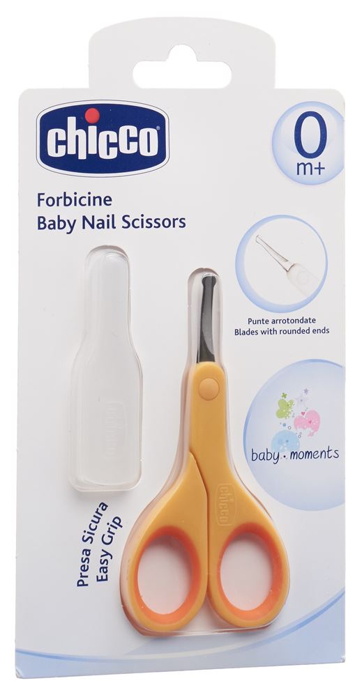 CHICCO Ciseaux Ongles Sécurité Orange | 0m+
