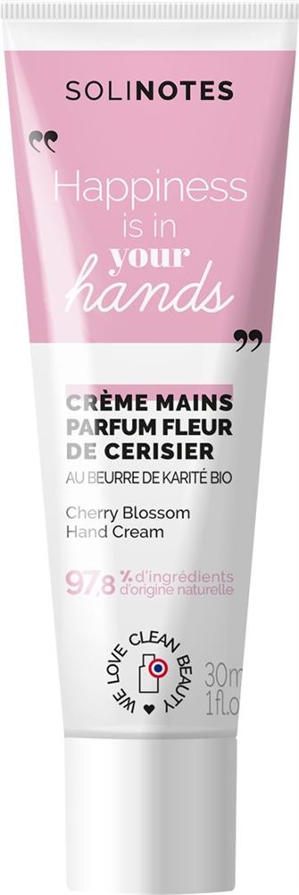 SOLINOTES Crème Mains Fleur Cerisier 30ml | Hydratante