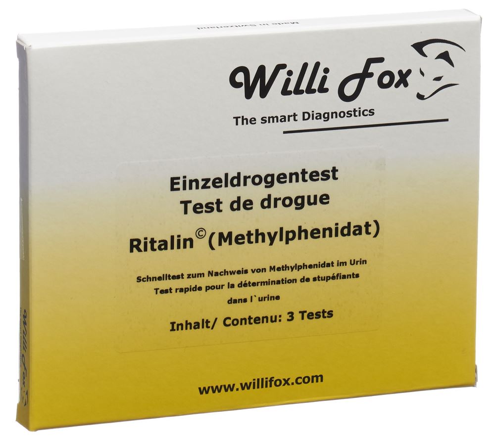 WILLI FOX Ritalin Test Urin 3 pièces | Methylphenidat