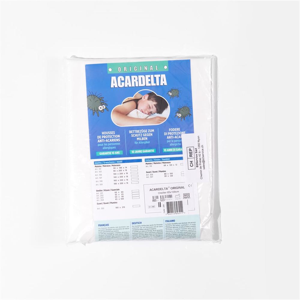 ACARDELTA Milbenschutz Kissen 65x100cm | Anti-acariens