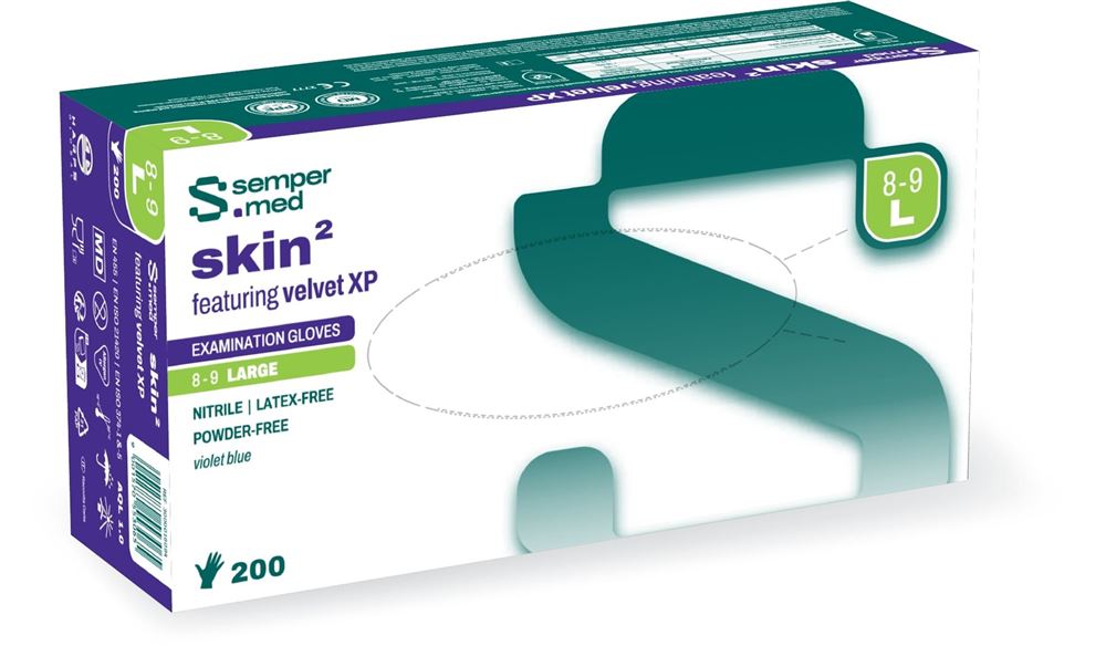 SEMPERMED skin2 Gants L | Confort &amp; Douceur 200 pièces