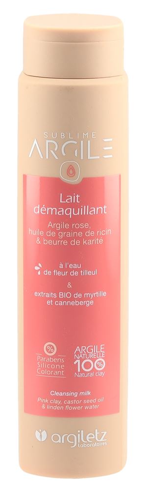 ARGILETZ Argile Rose Lait Nettoyant 250ml | Demaquillant