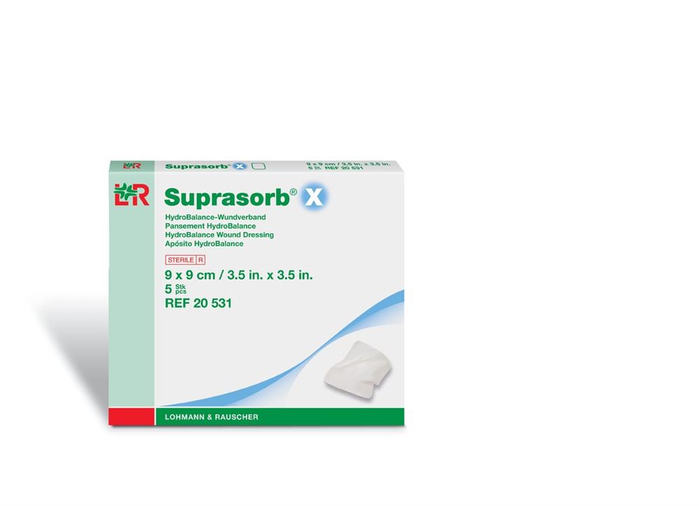 SUPRASORB X HydroBalance Pansement 9x9cm | 5 pièces