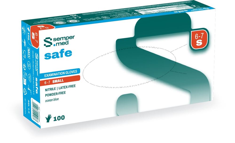 SEMPERMED safe S Gants | 100 pièces