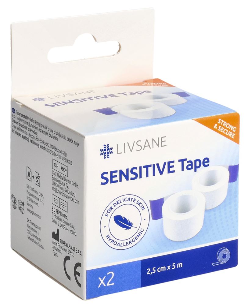 LIVSANE Sparadrap Sensitiv 2.5cm x 5m | Fixation