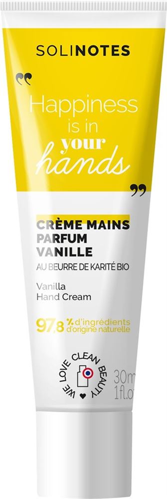 SOLINOTES Crème Mains Vanille 30ml | Douceur