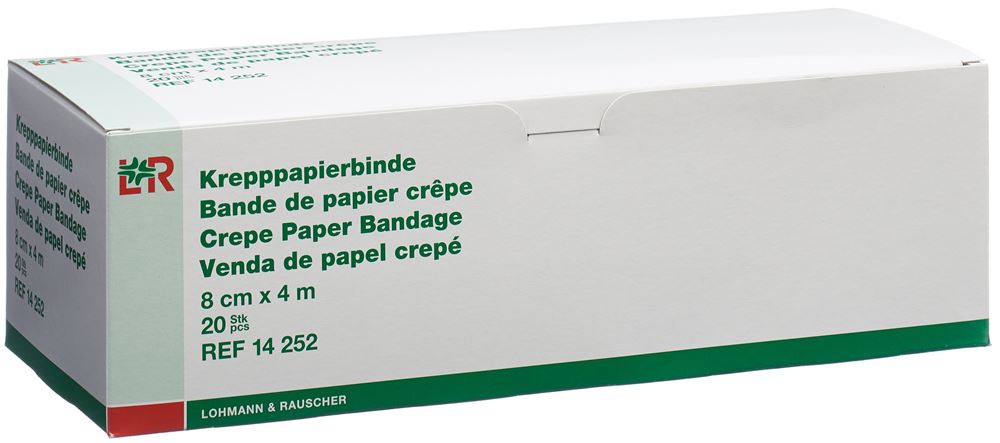 L+R Krepp Papier Bandage 8cmx4m | 20 pièces