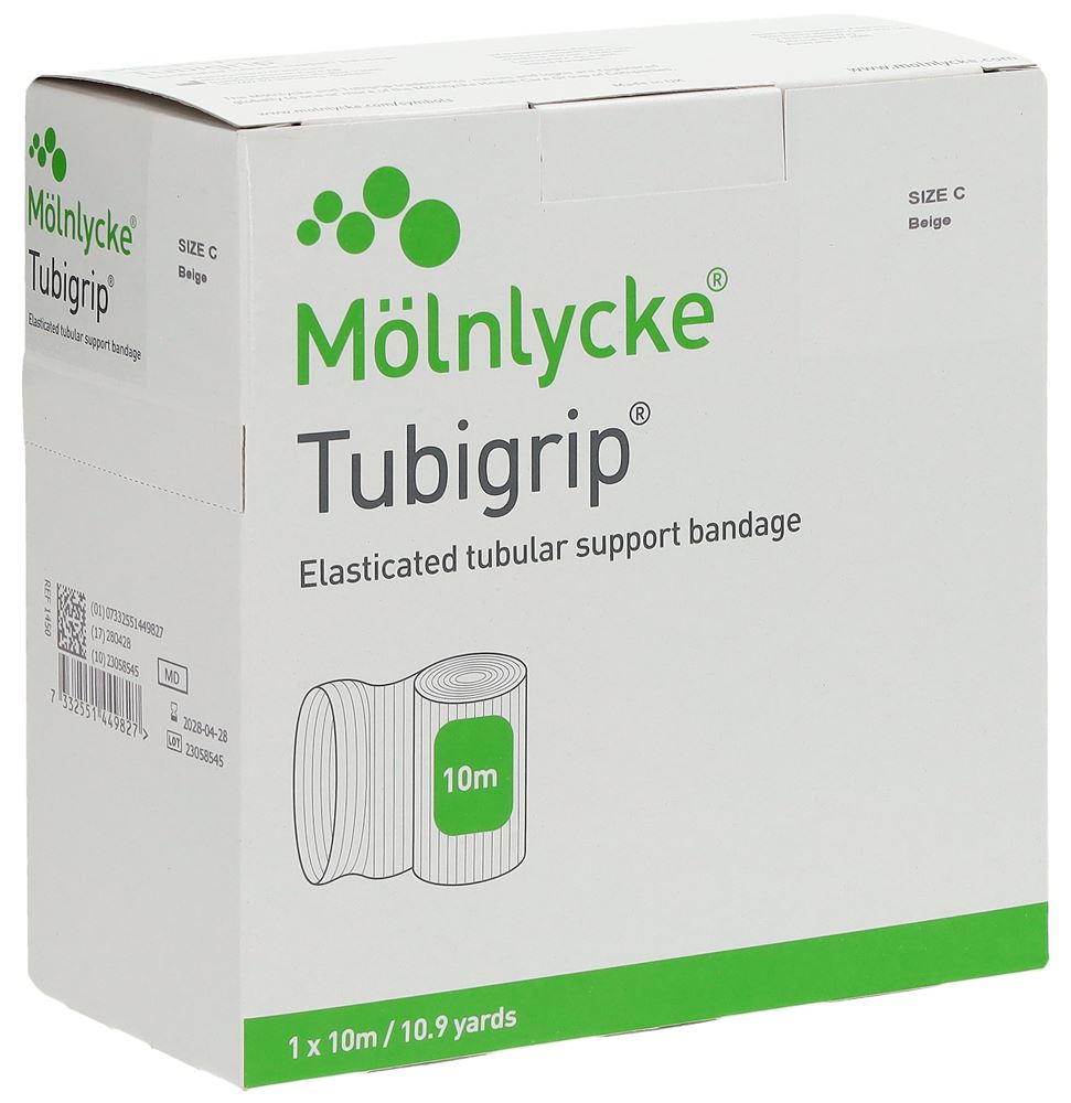 TUBIGRIP Bandage tubulaire C 10mx6.75cm Beige | Compression