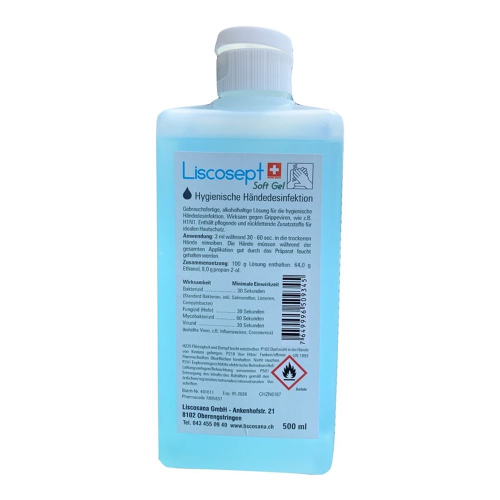 LISCOSEPT Soft Gel Désinfectant Mains 500ml | Hygiène