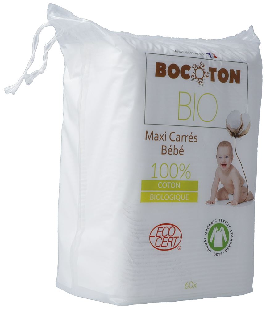 BOCOTON Maxi Bébé Lingettes ouatées | 60 pièces
