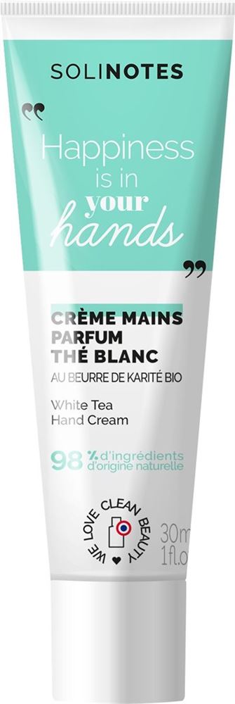 SOLINOTES Crème Mains Thé Blanc 30ml | Apaisante