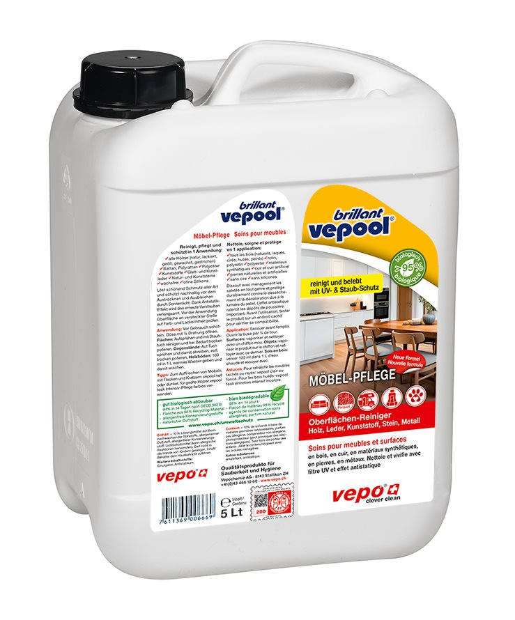 VEPOOL Soin Meubles Brillant 5L | Protection