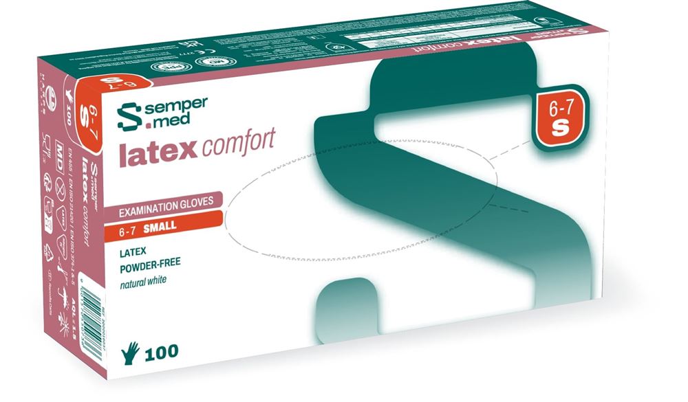 SEMPERMED latex comfort S Gants | 100 pièces