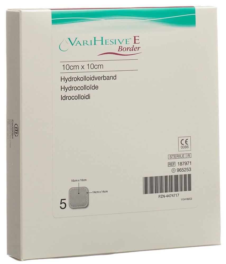 VARIHESIVE E Border Pansement 10x10/14x14cm | 5 pièces