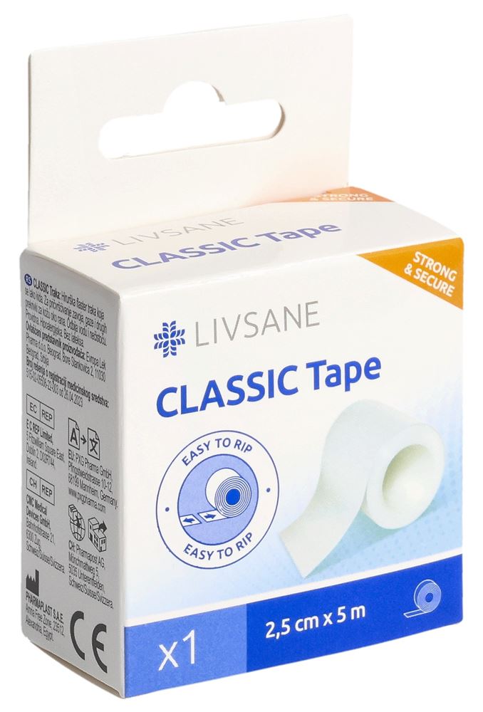 LIVSANE Classic Sparadrap 2.5cmx5m | Fixation