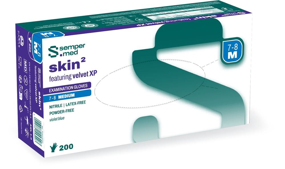SEMPERMED skin2 Gants M | Confort &amp; Douceur 200 pièces