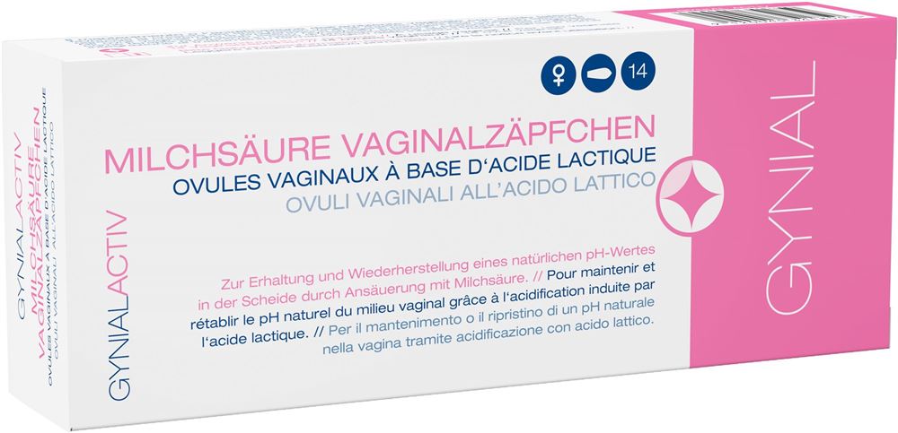 GYNYAL ACTIV Ovules Vaginaux Acide Lactique 14 pièces | Équilibre pH