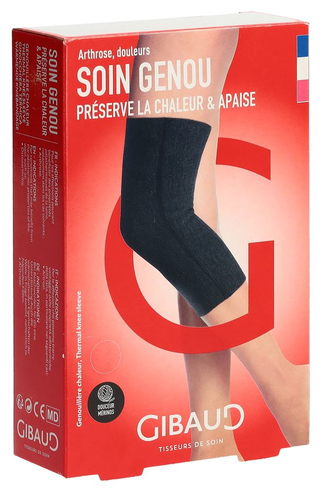 GIBAUD CHALEUR Genouillère XL Anthracite | Chaleur