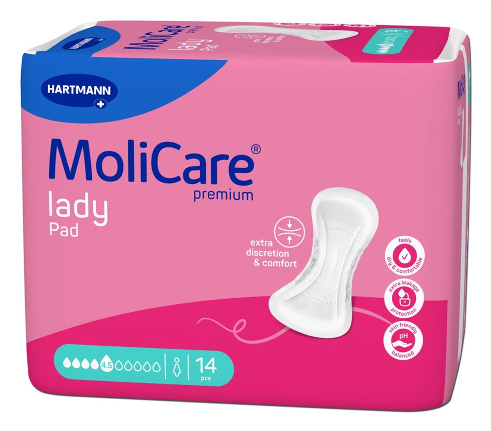 MOLICARE Premium Lady Pad 4.5 gouttes 14 pièces | Protection Discrète