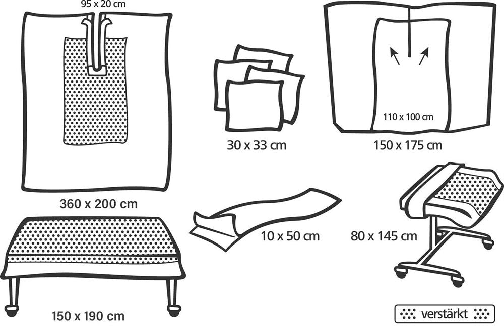 FOLIODRAPE PPlus Blocs chirurgicaux 6 pièces | Protection