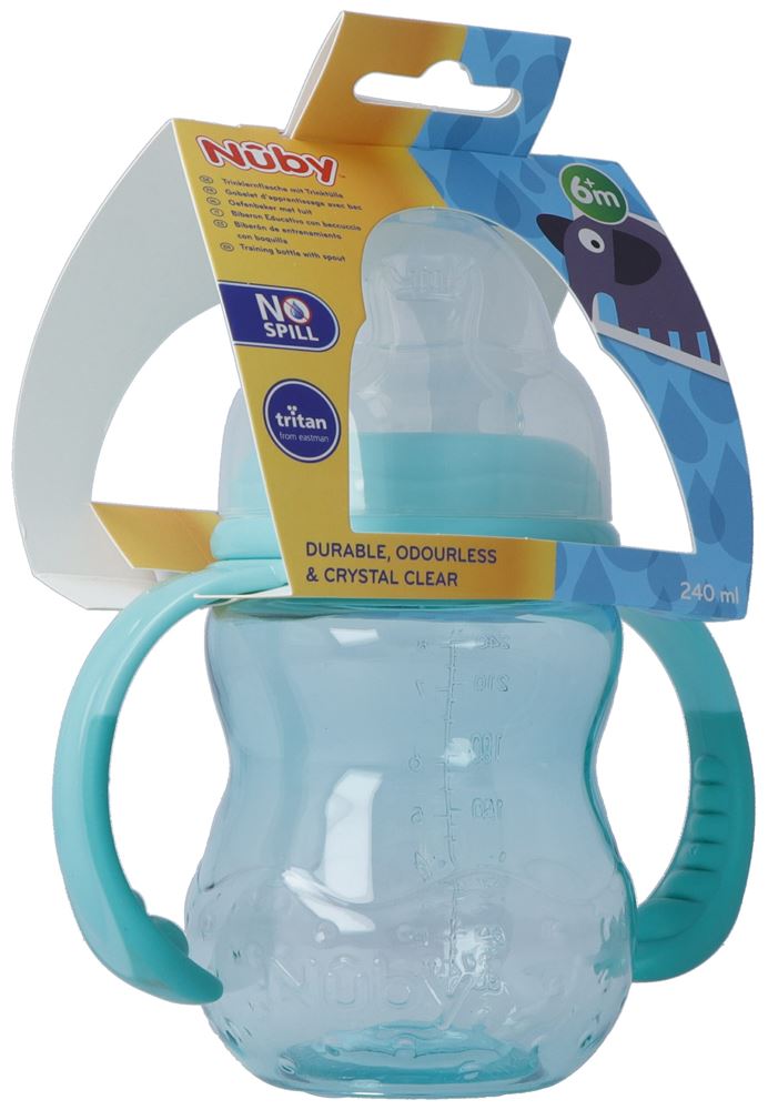 NUBY Biberon Apprentissage | TRITAN 240ml Bec Souple