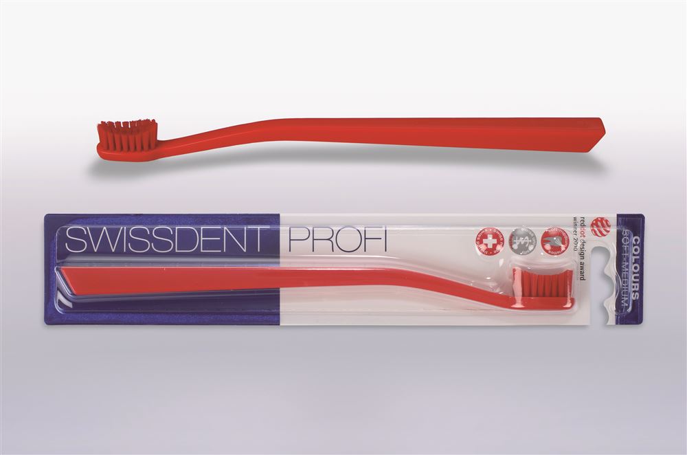 SWISSDENT Colours Brosse à dents | Rouge soft-med