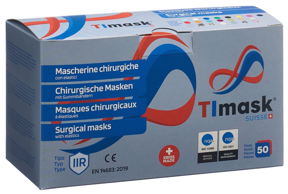 TIMASK Masque médical IIR Léopard 50 pièces | Protection