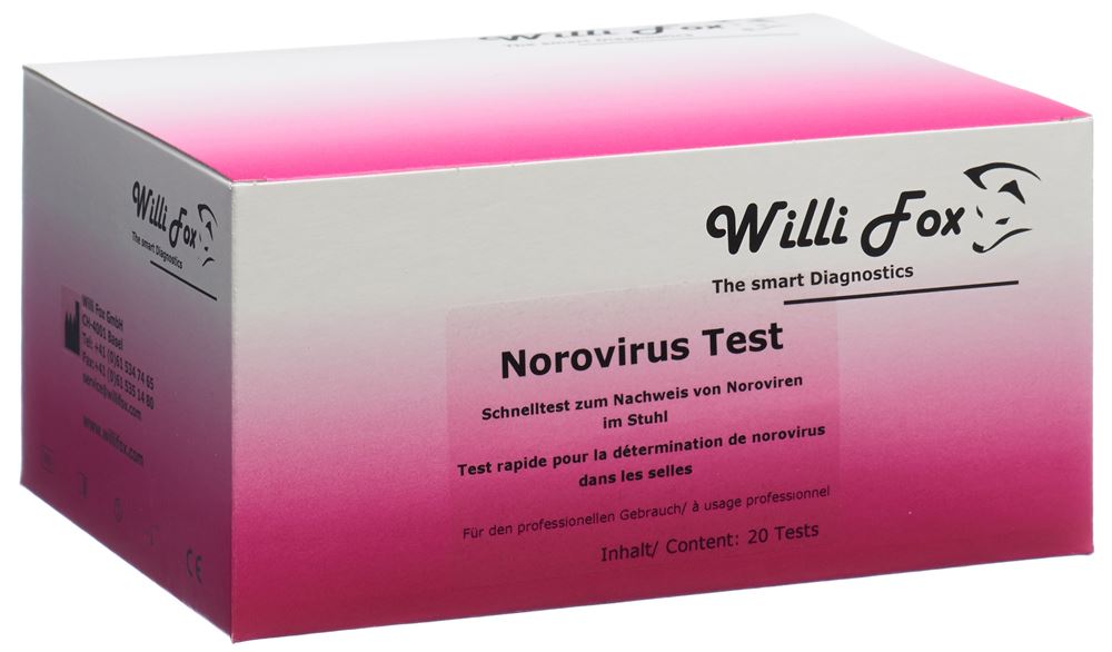 WILLI FOX Test Norovirus Selles 20 pièces | Diagnostic