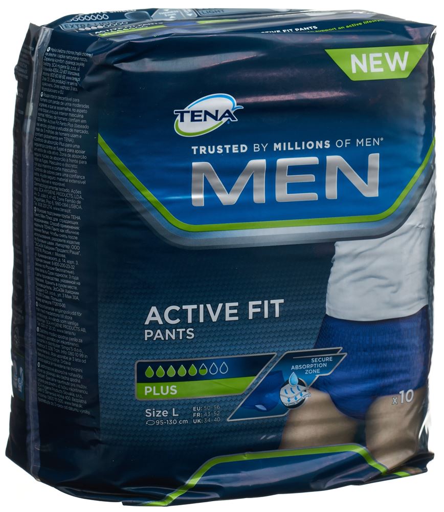 TENA Men Active Fit Pants L/XL | Protection Renforcée