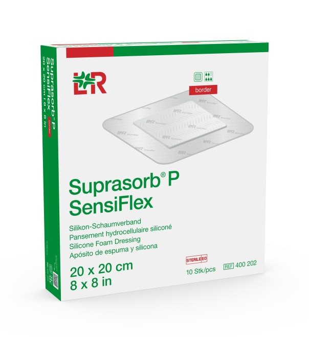 SUPRASORB P SensiFlex border Pansement 20x20cm | 10 pièces