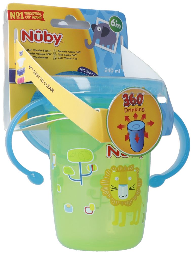 NUBY Wonder Cup 240ml | Poignées Vertes