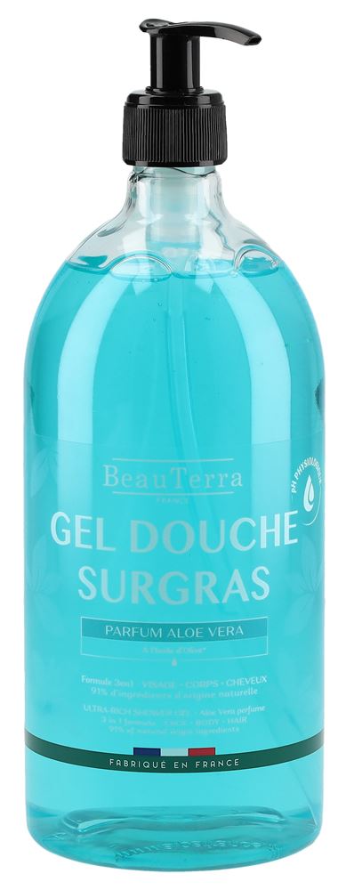 BEAUTERRA Gel Douche Surgras Aloe Vera 1000ml | Soin Corps