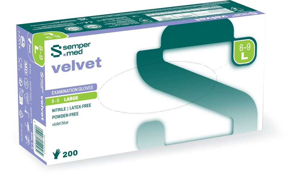 SEMPERMED Velvet Gants L 200 pièces | Douceur