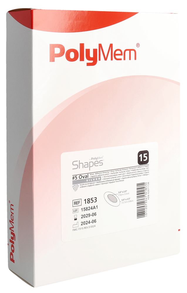 POLYMEM Shape Silver Ovale 8.8x12.7cm | 15 pièces