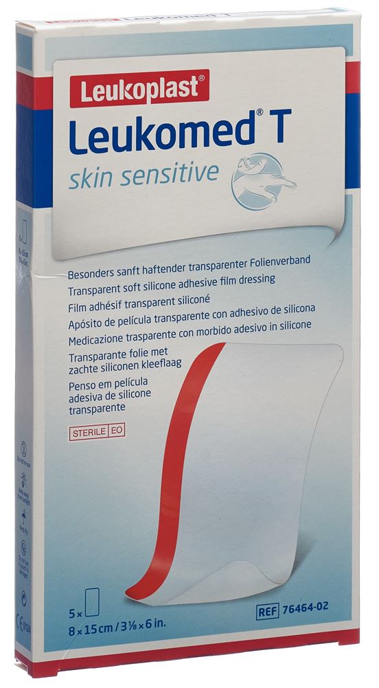 LEUKOMED T skin sensitive Pansement 8x15cm | 5 pièces
