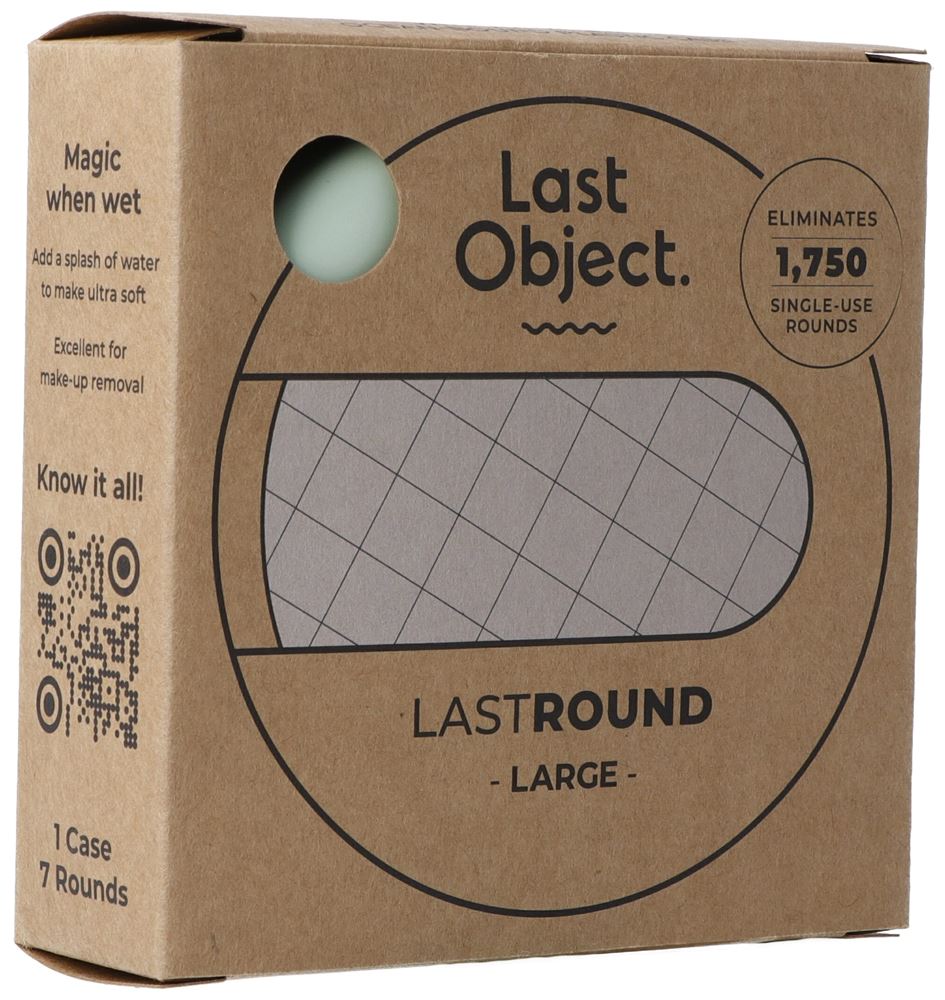 LASTROUND Coton réutilisable vert | Écologique