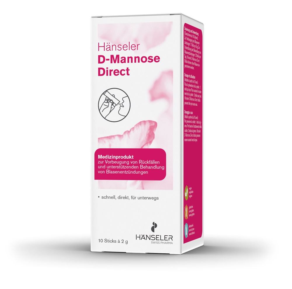 HANSELER D-Mannose Direct Stick 10x2g | Bien-être